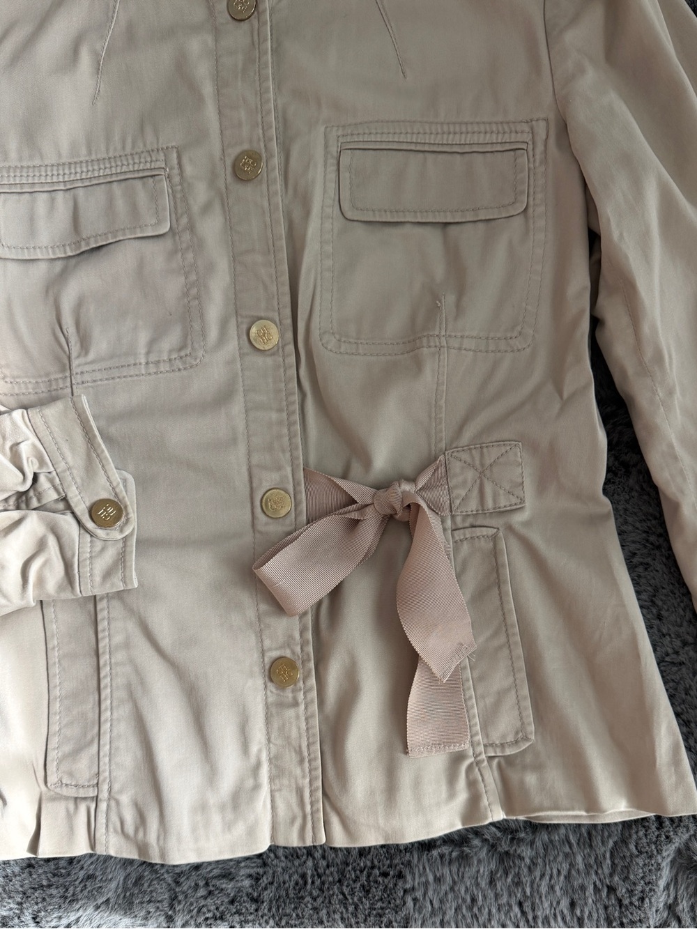 Carolina Herrera Utility Jacket in Beige Cotton - Picture 3 of 9